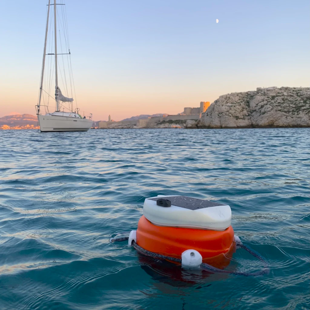 The boat safely anchored with Morpheis buoy